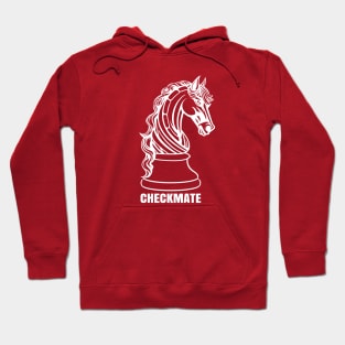 Checkmate - Horse Chess Piece (white) Hoodie